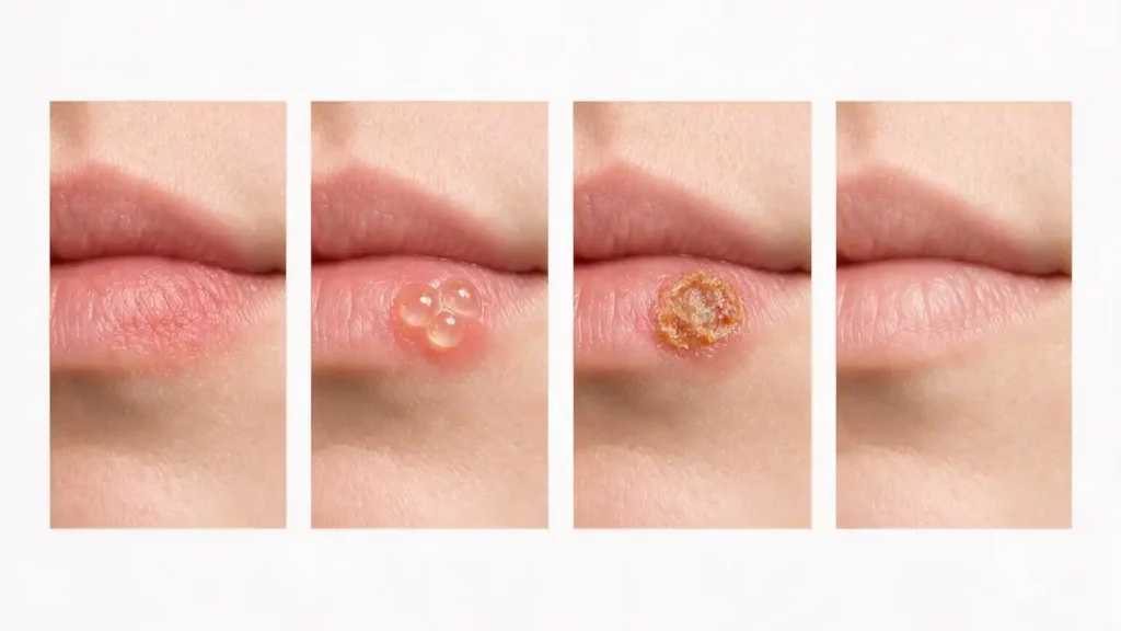 cold sores stages